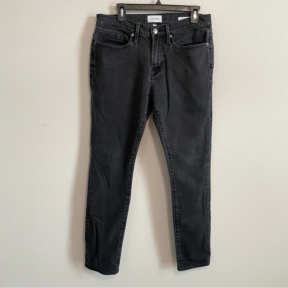 FRAME Faded Black L'Homme Skinny Jeans Size 32